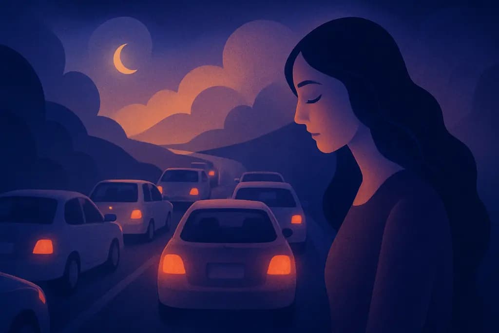 Dream illustration: Traffic jam you can't get out of