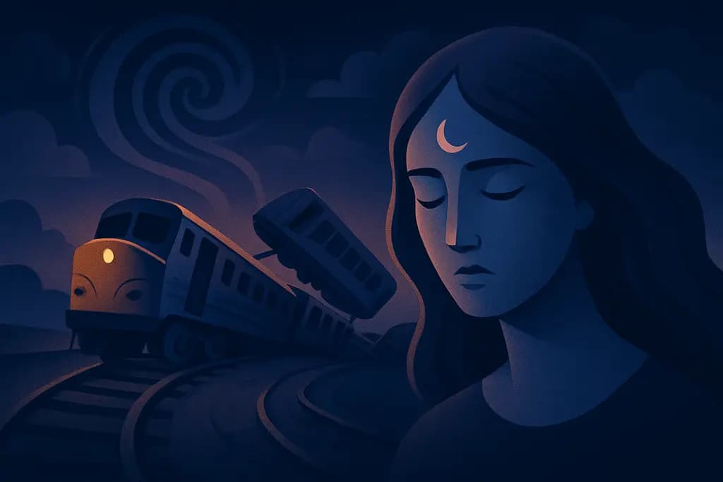 Dream illustration: Train derailment dream