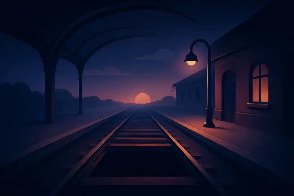 Dream illustration: Train Station with Missing Tracks