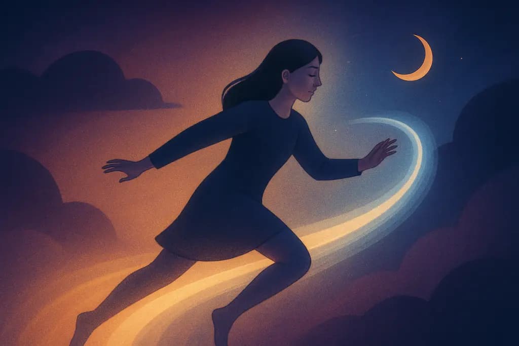 Dream illustration: Traveling without moving (teleportation feeling)