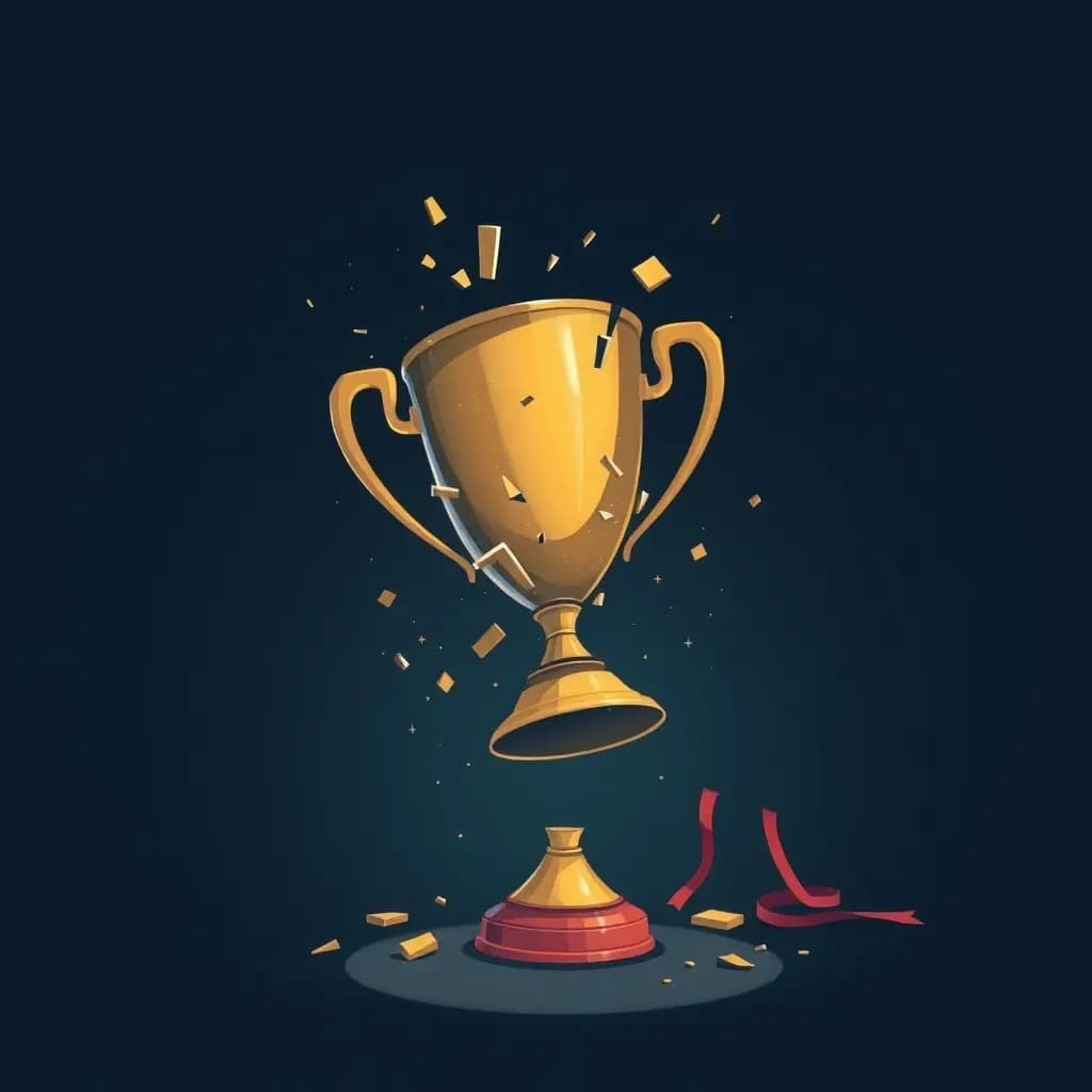 Dream illustration: Trophy falls apart