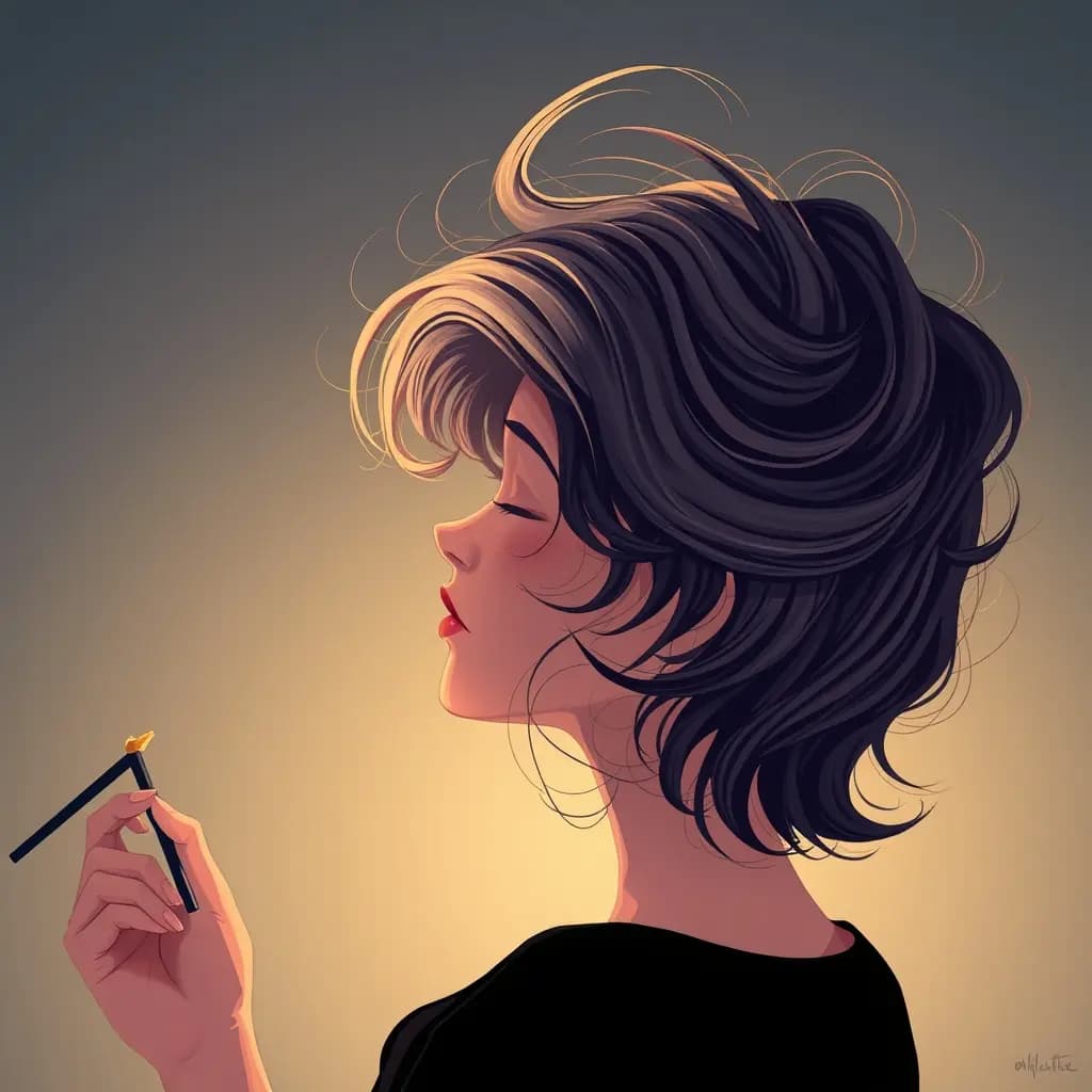 Dream illustration: Trying to Style Impossible Hair