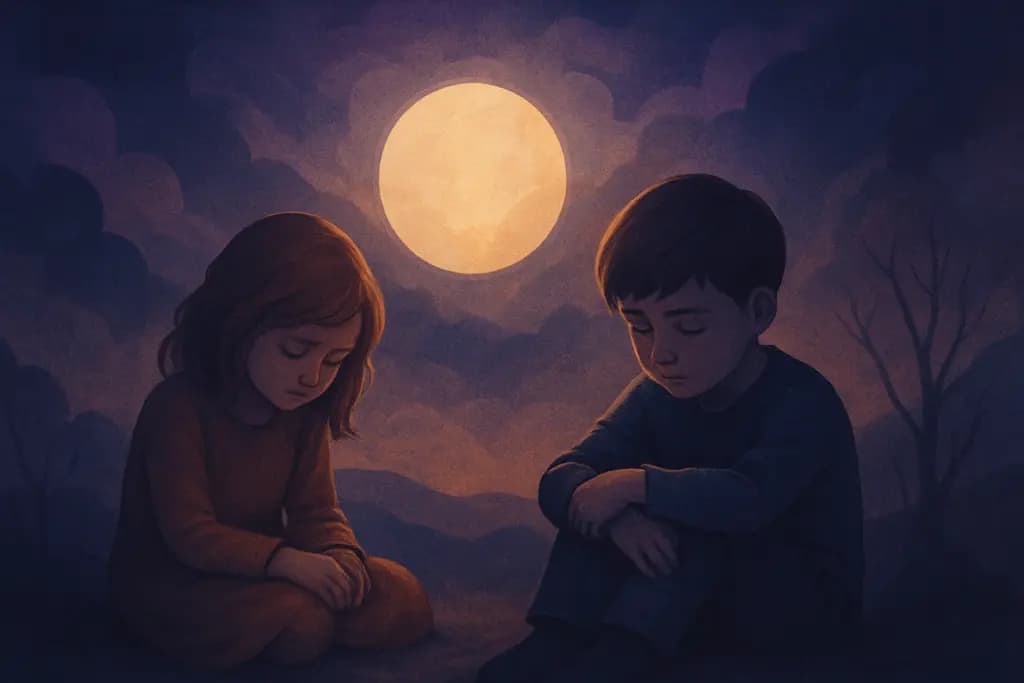 Dream illustration: two abandoned children dream meaning