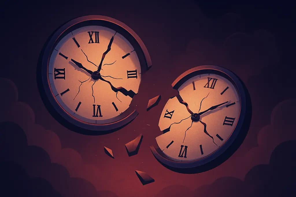 Dream illustration: two broken clocks