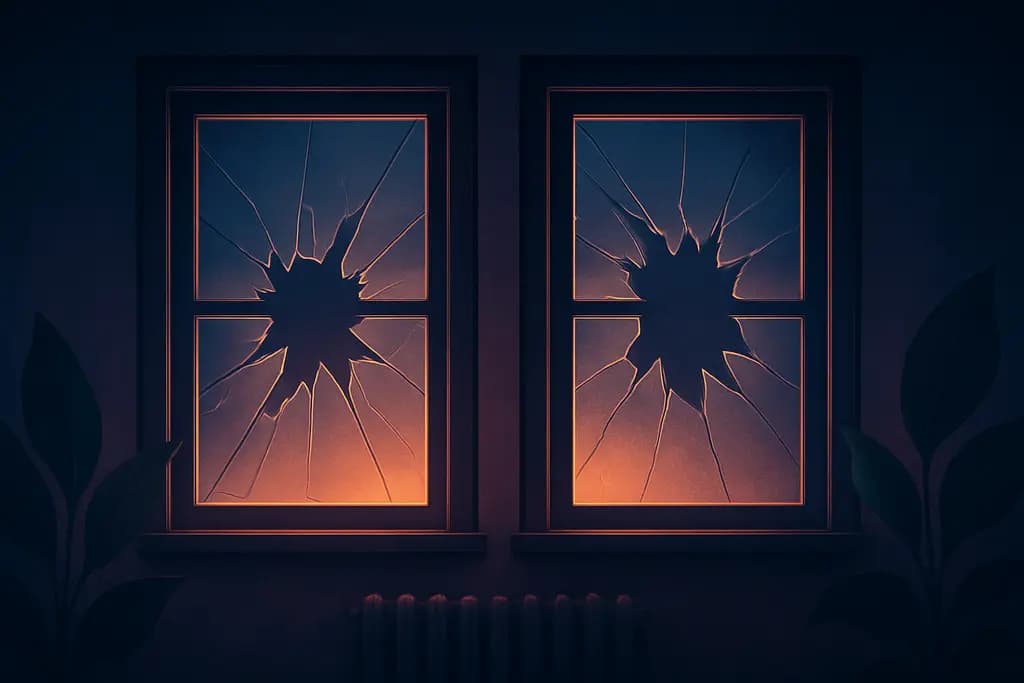 Dream illustration: two broken windows meaning