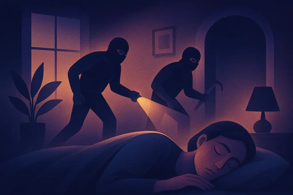 Dream illustration: two burglars in my house dream
