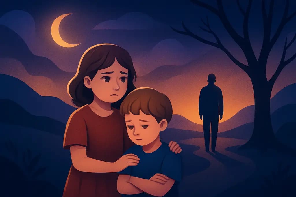 Dream illustration: two children being abandoned dream meaning