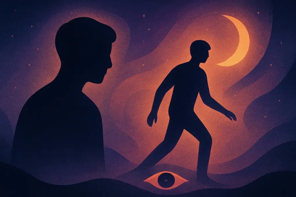 Dream illustration: two shadows acting on their own dream meaning