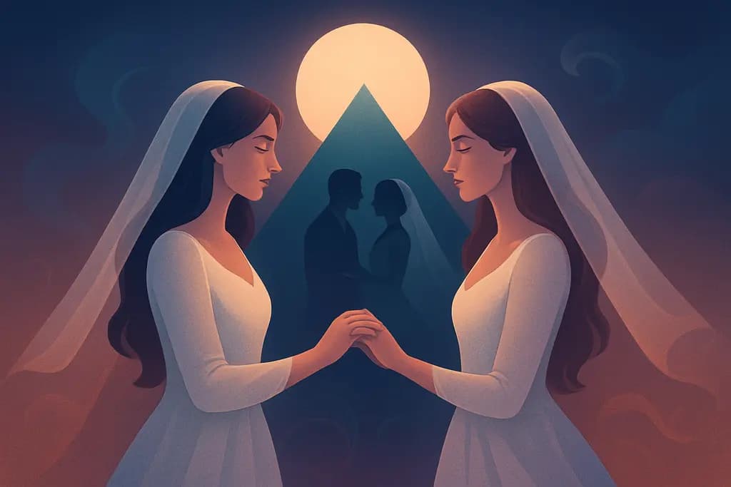 Dream illustration: two weddings getting married dream meaning