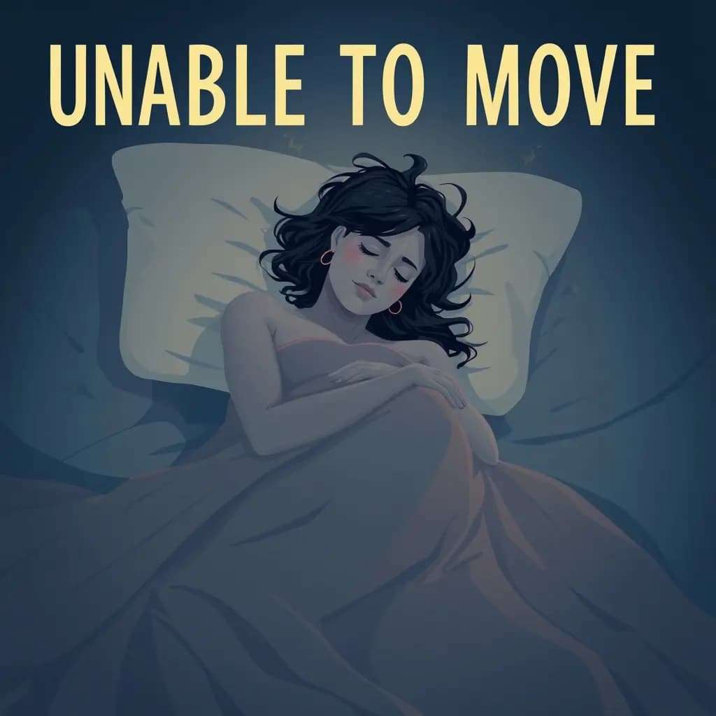 Dream illustration: Unable to move — sleep paralysis sensation