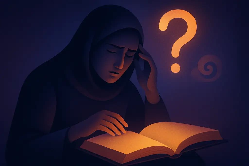 Dream illustration: Unable to read a book or text