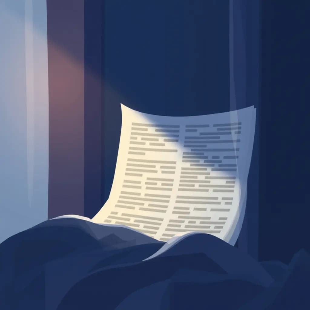 Dream illustration: Unable to read jumbled or blurred text
