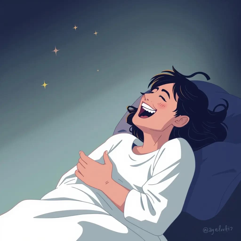 Dream illustration: Unable to Stop Laughing