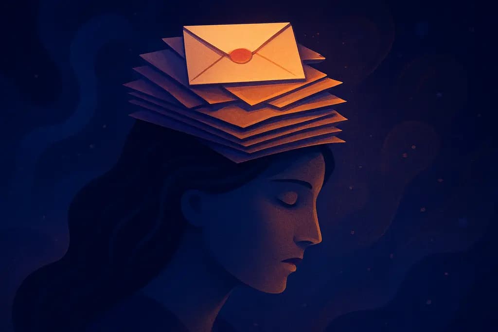 Dream illustration: Unread Email Pile