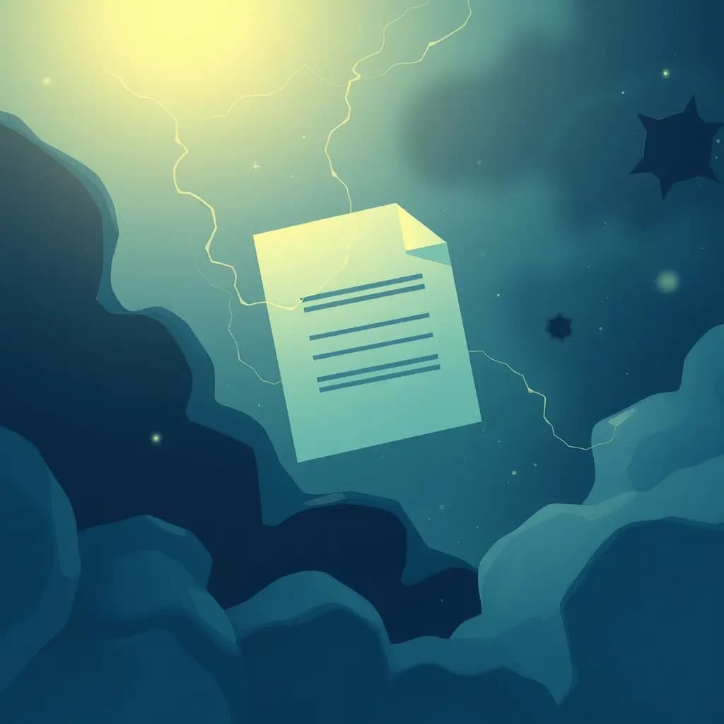 Dream illustration: Unreadable file attachment