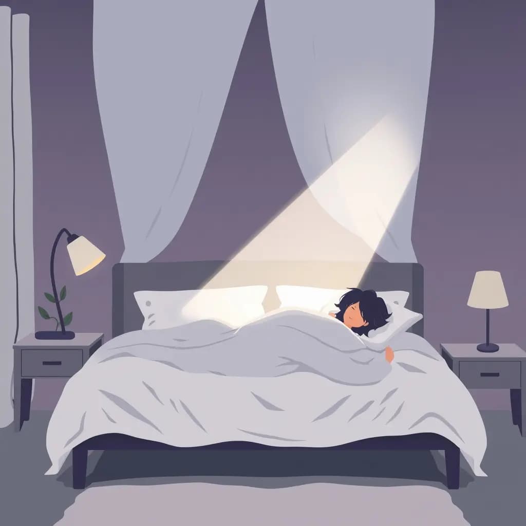 Dream illustration: Unseen presence in bed
