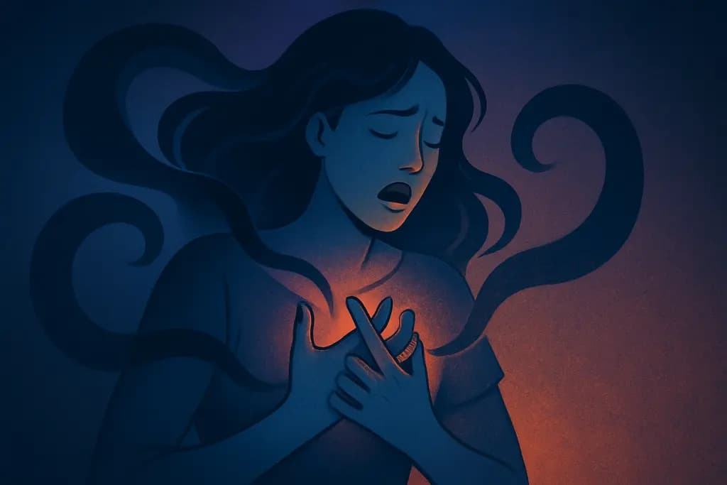 Dream illustration: unseen pressure on my chest suffocating me