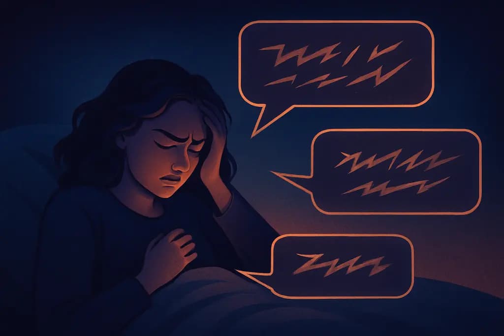 Dream illustration: unsent text messages attacking me in dream