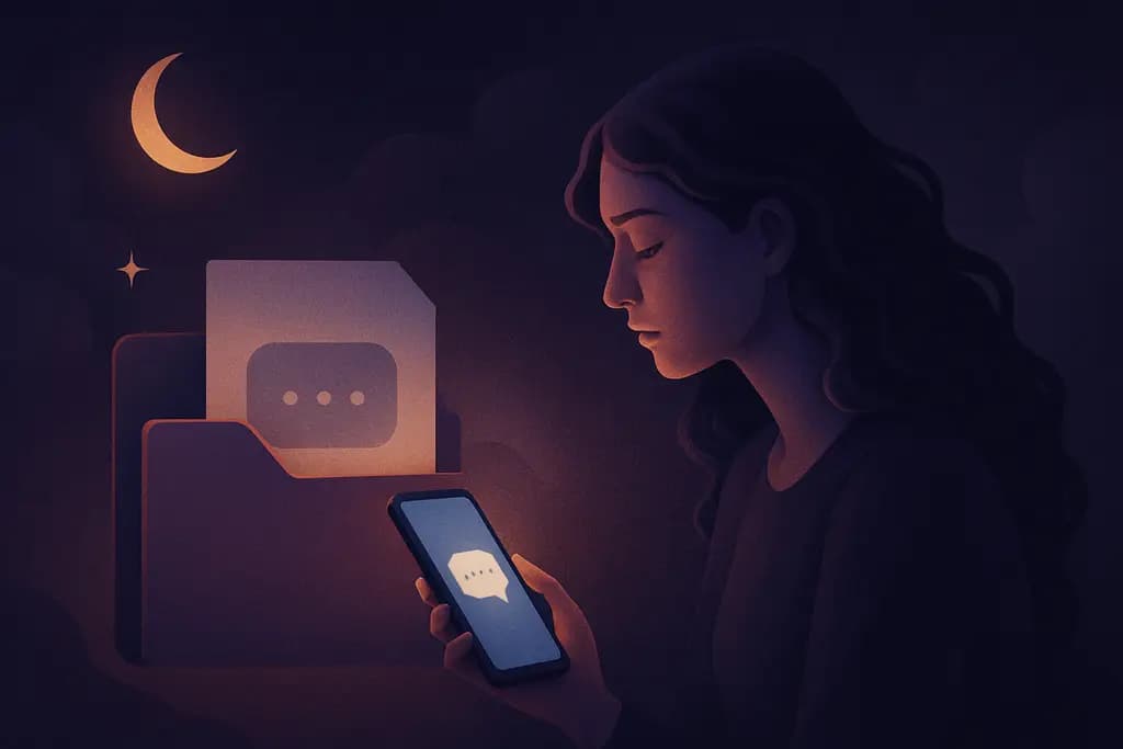Dream illustration: unsent text messages in draft folder dream meaning