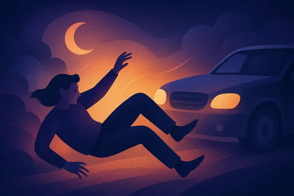 Dream illustration: vehicle hitting me in dream