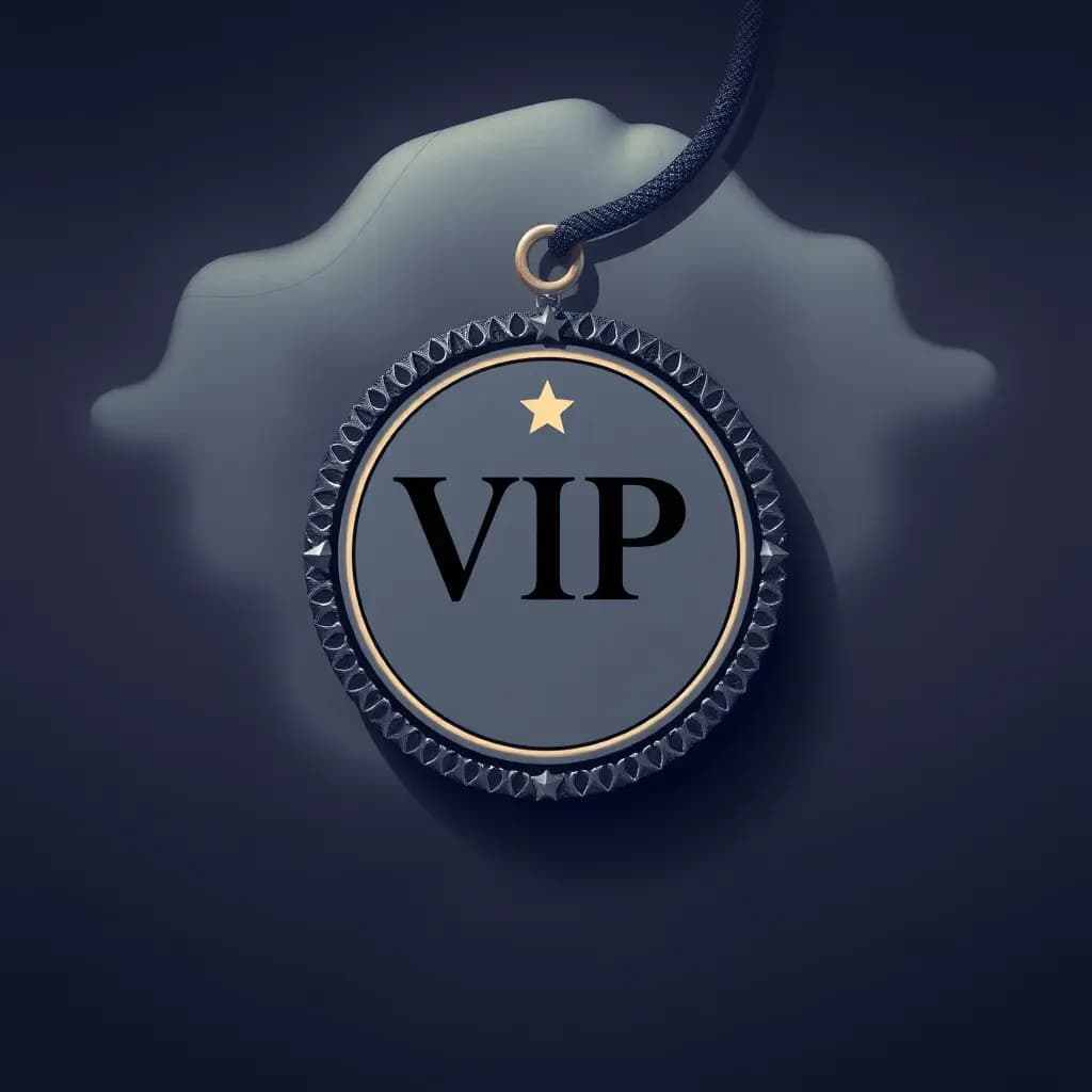 Dream illustration: VIP badge stamped blank