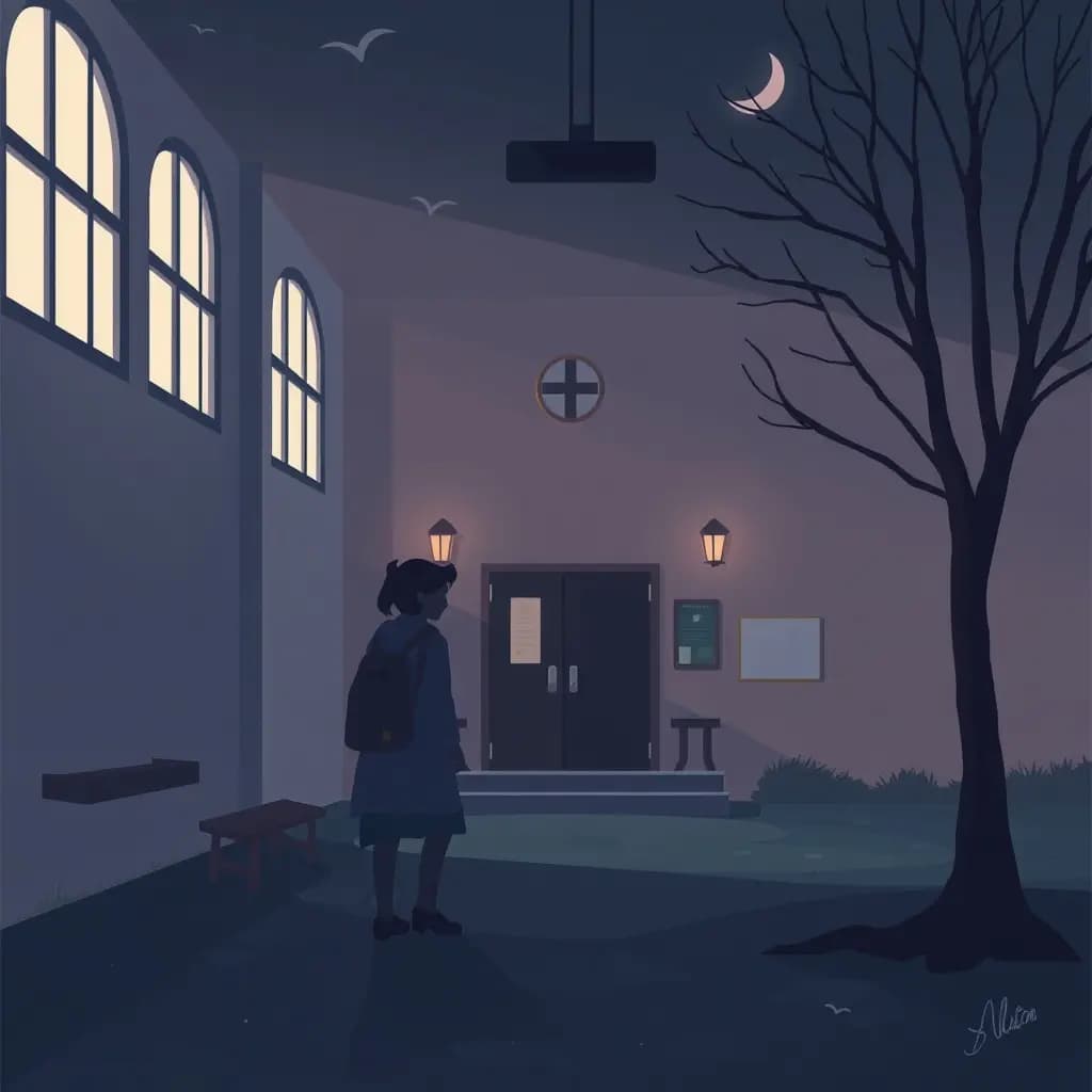 Dream illustration: Visiting a childhood school