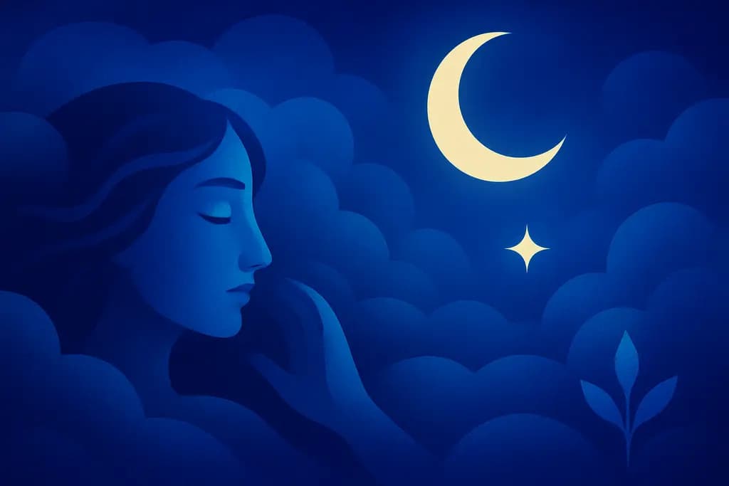 Dream illustration: Vivid blue surroundings