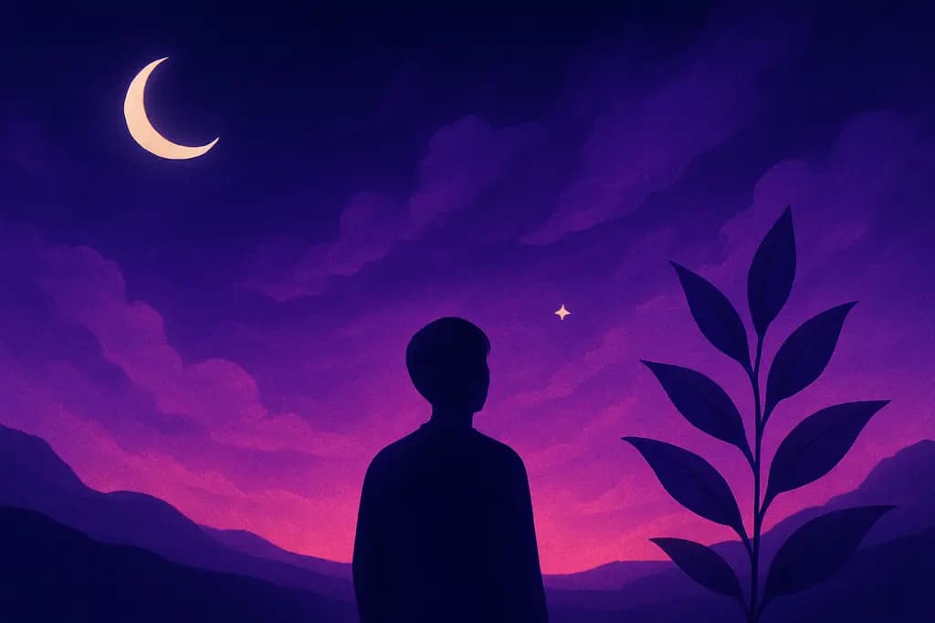 Dream illustration: Vivid Purple Sky