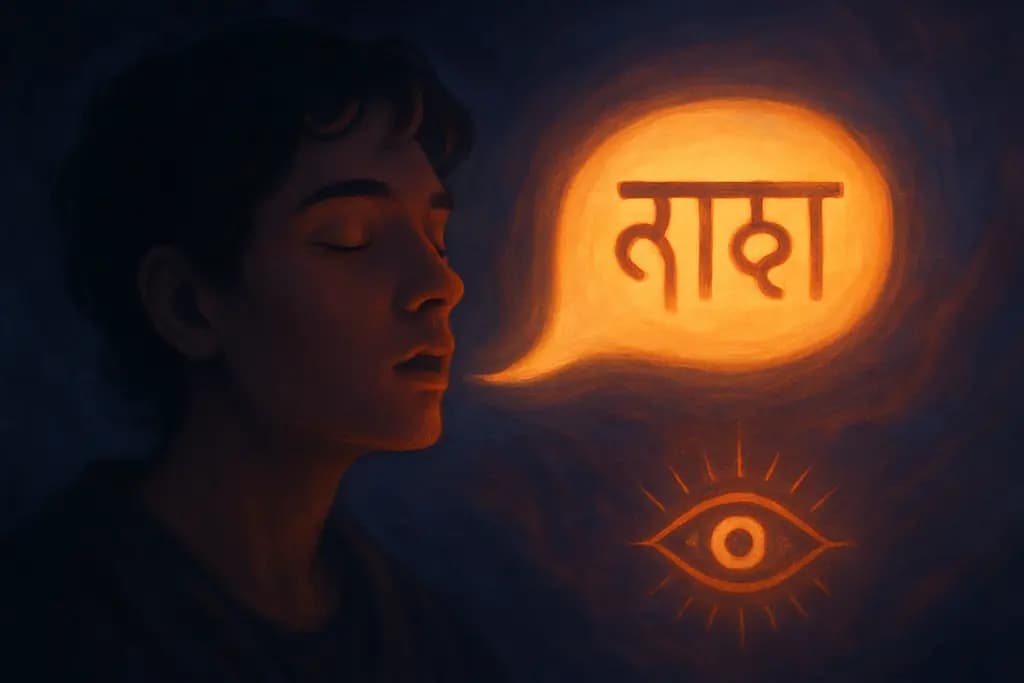 Dream illustration: Voice repeating an ancient word