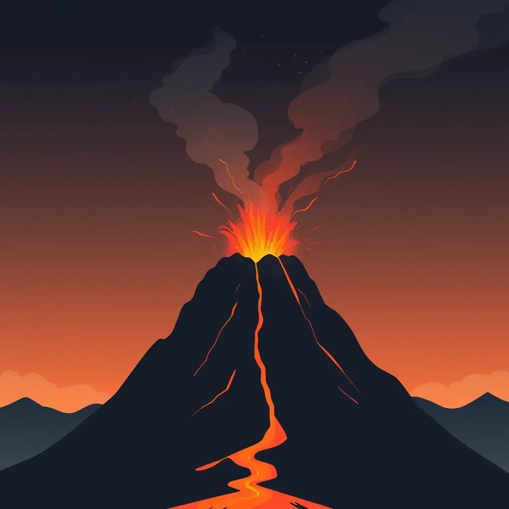 Dream illustration: Volcano about to erupt