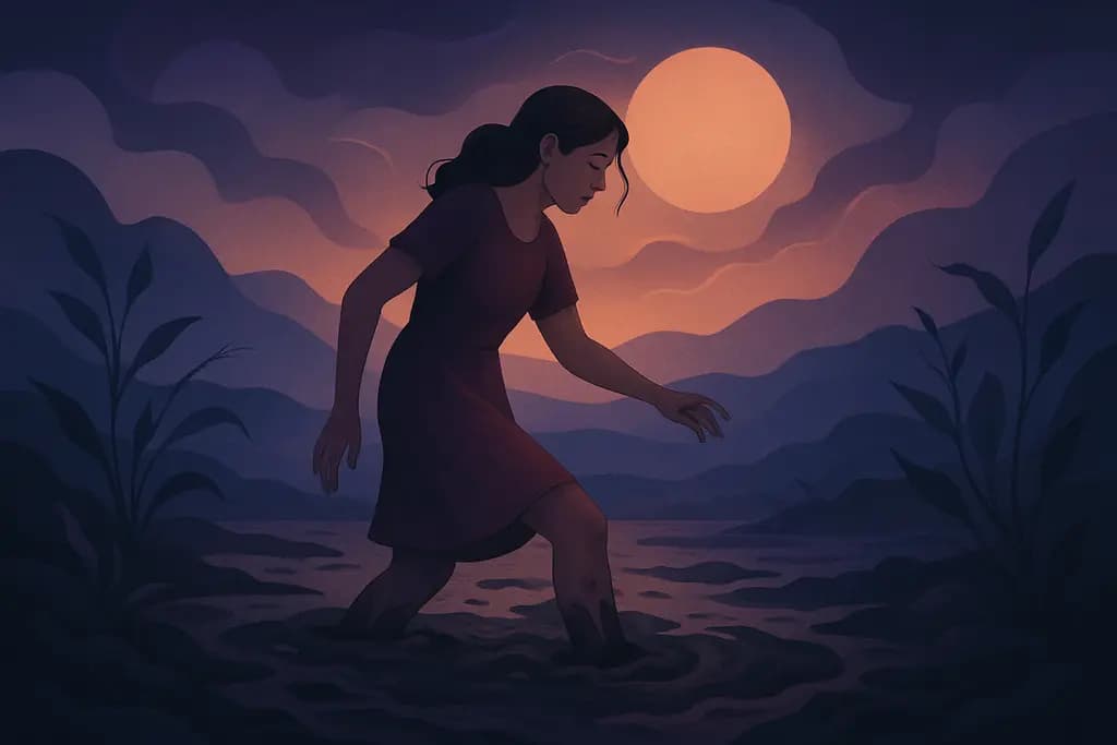 Dream illustration: Wading Through Thick Mud