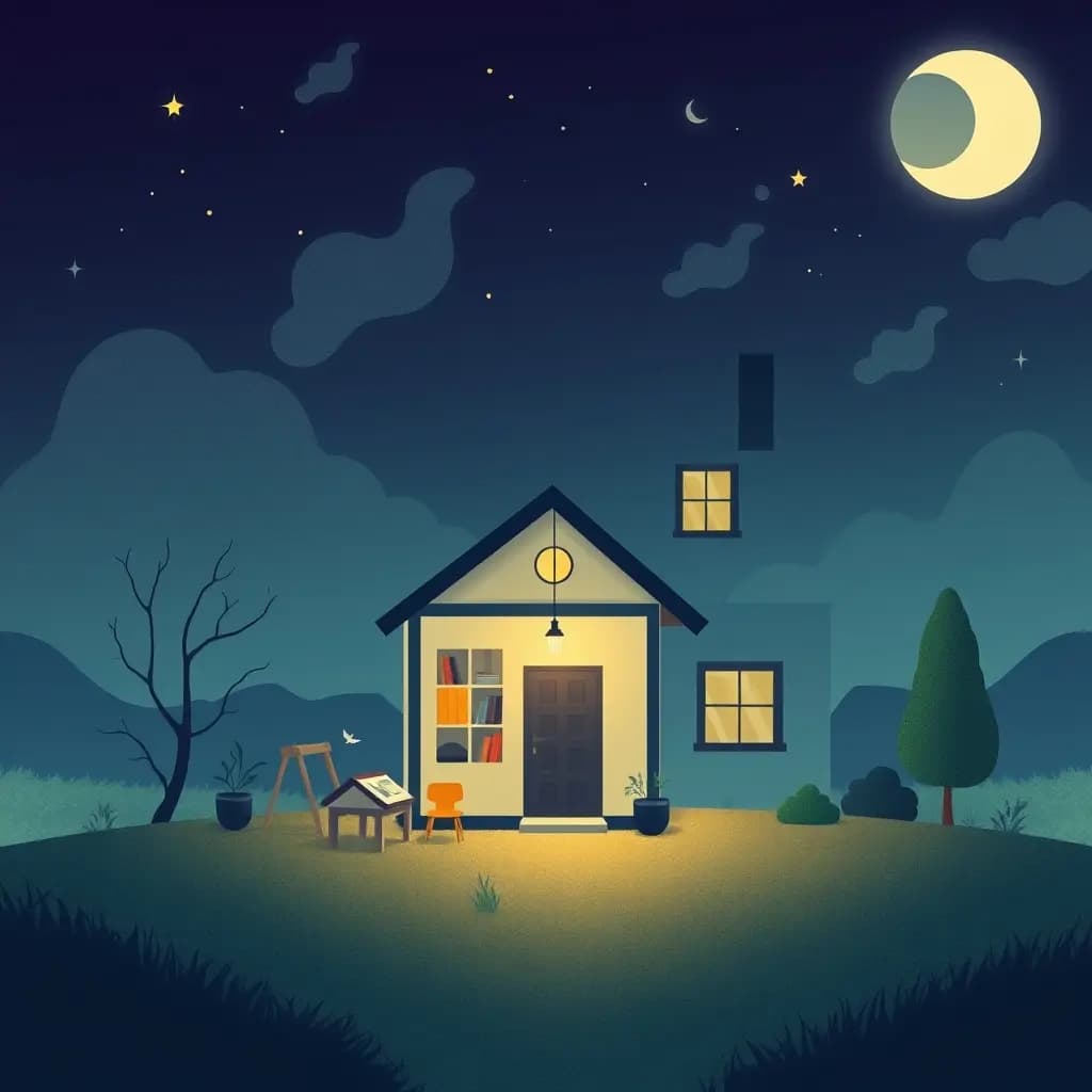 Dream illustration: Waking in childhood house