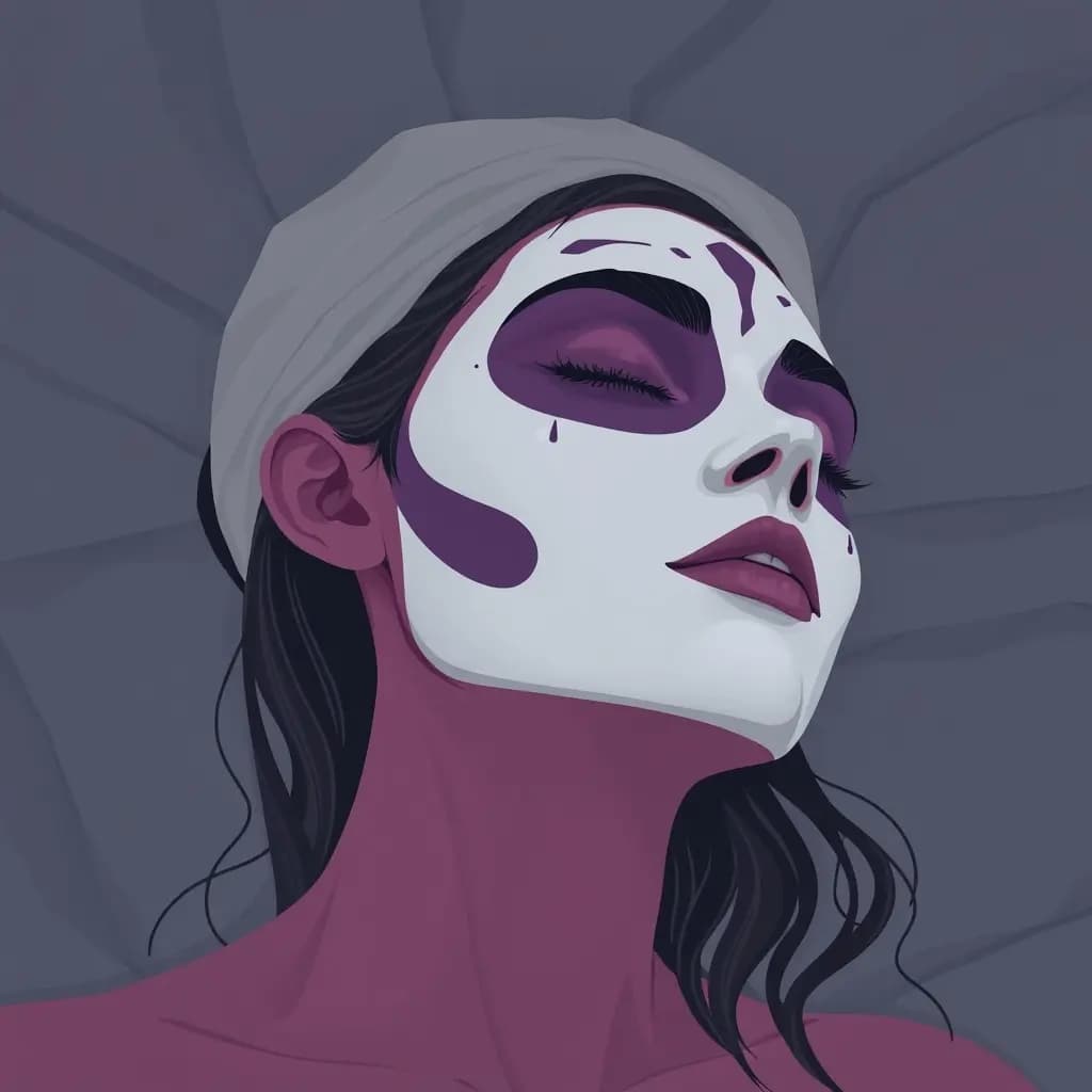 Dream illustration: Waking with painted face