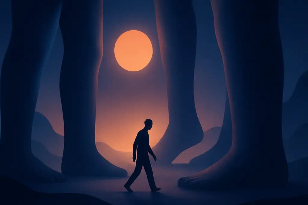 Dream illustration: Walking among giants