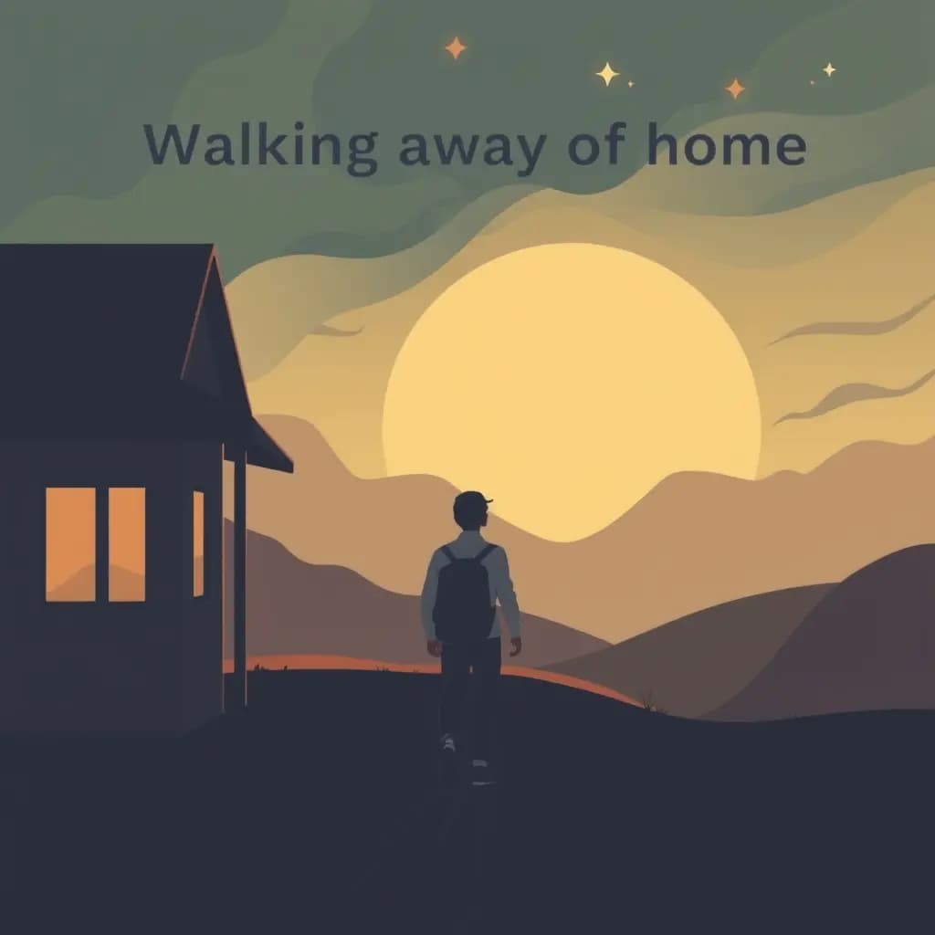 Dream illustration: Walking away from home