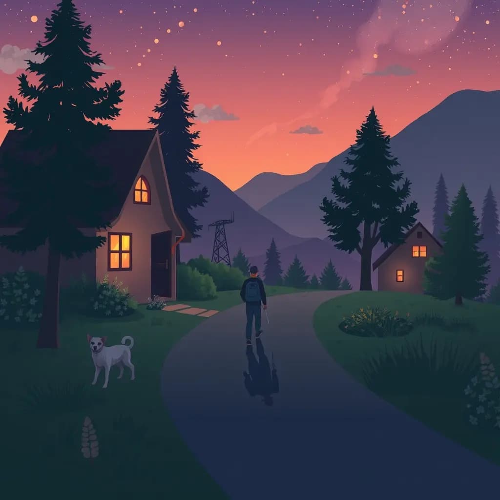 Dream illustration: Walking home with no map