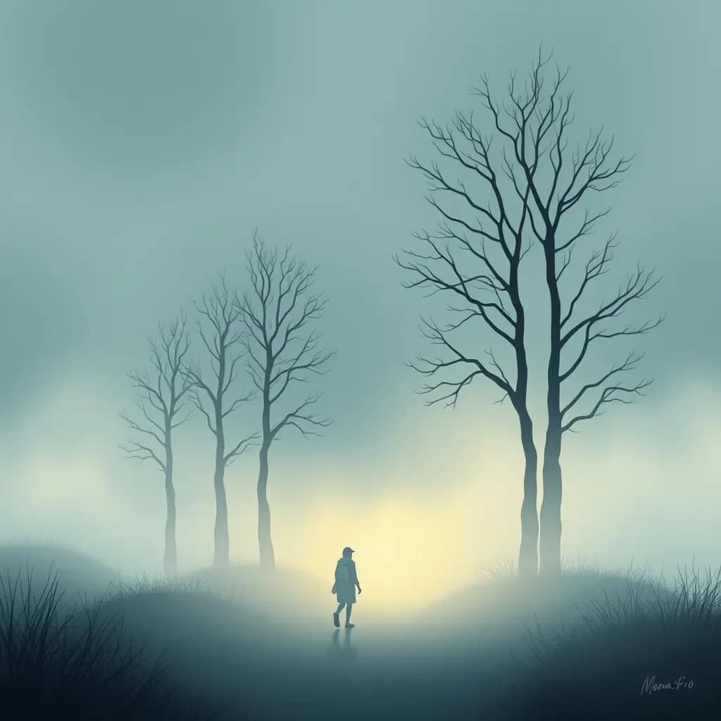Dream illustration: Walking into a fog