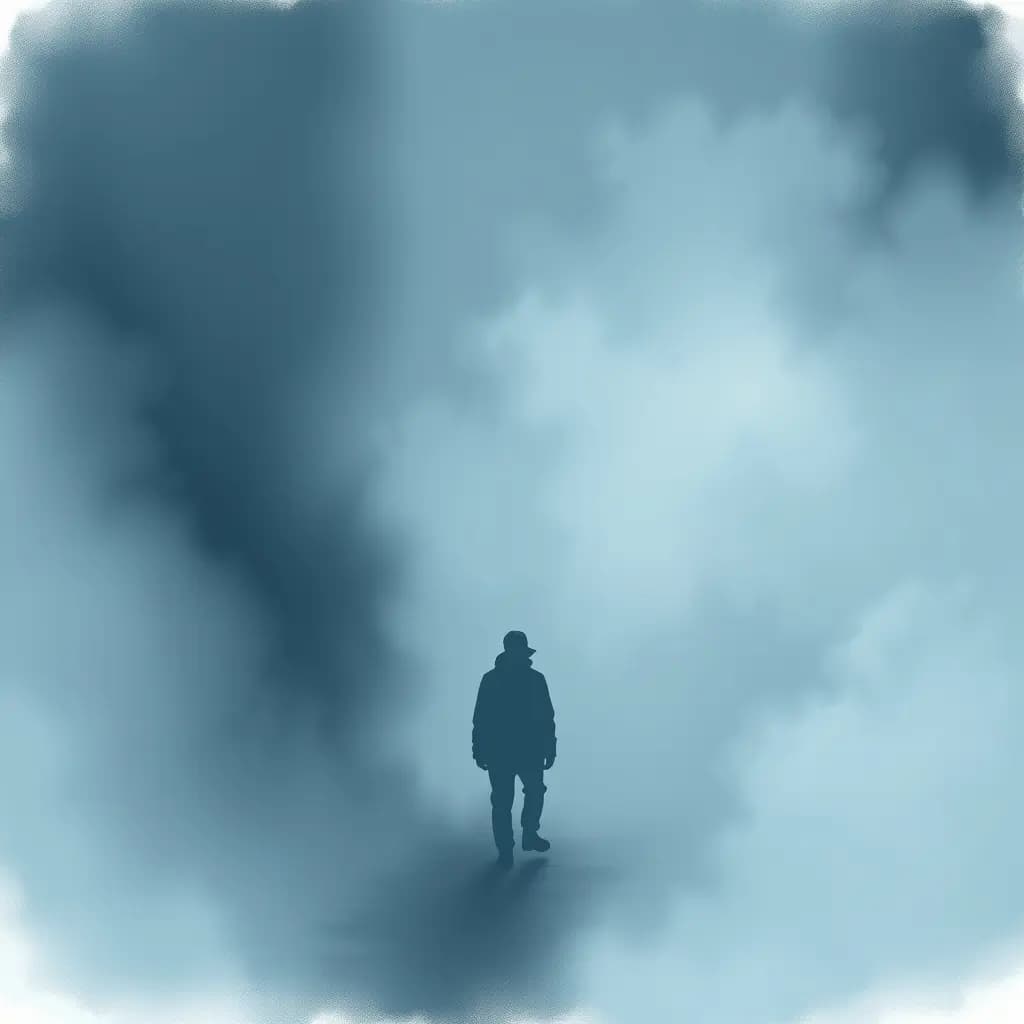 Dream illustration: Walking into a wall of fog