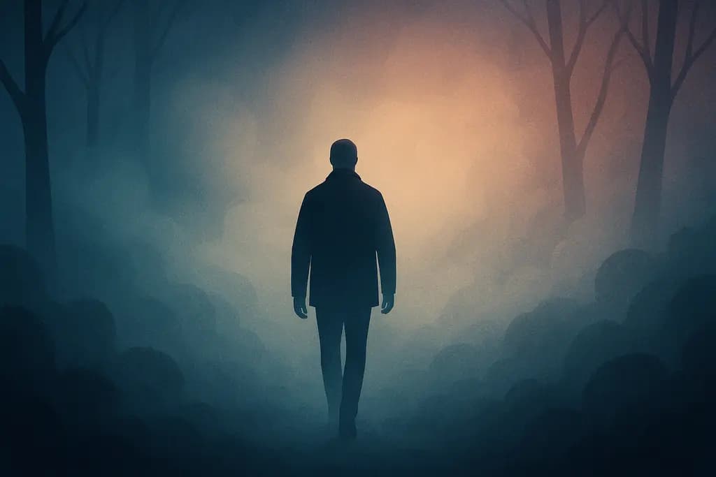 Dream illustration: Walking into thick fog