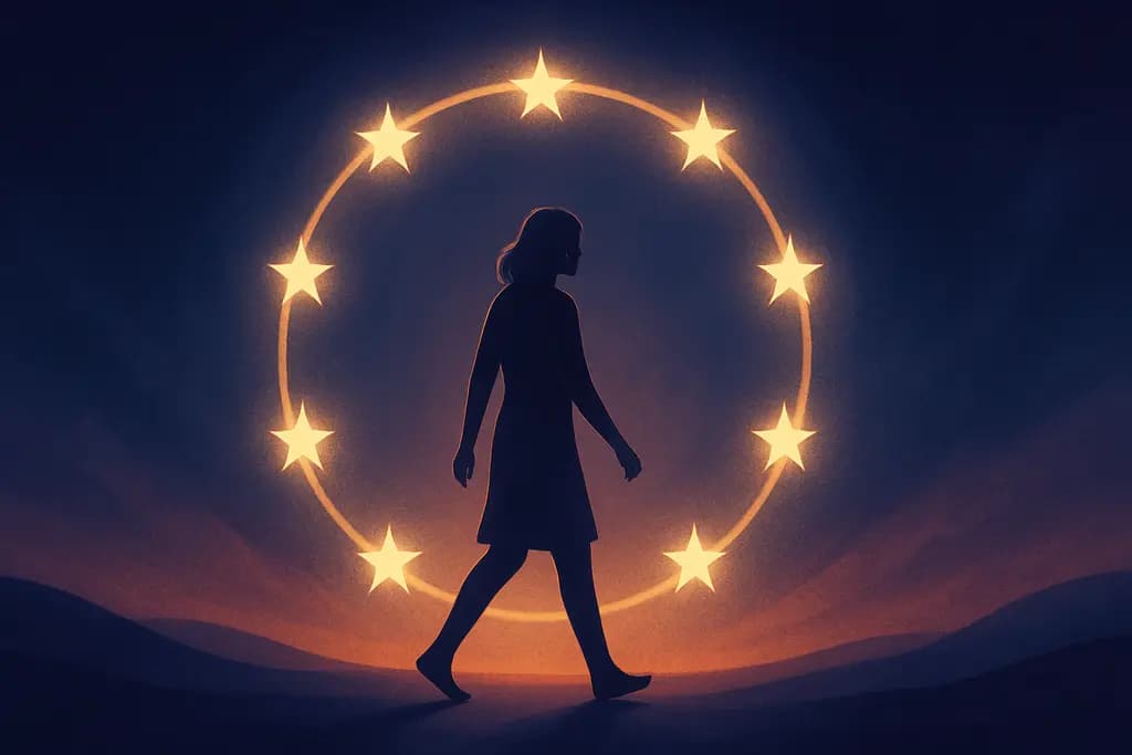 Dream illustration: Walking through a ring of stars