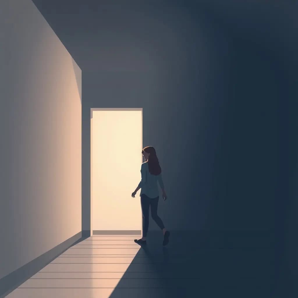 Dream illustration: Walking through a wall into another room