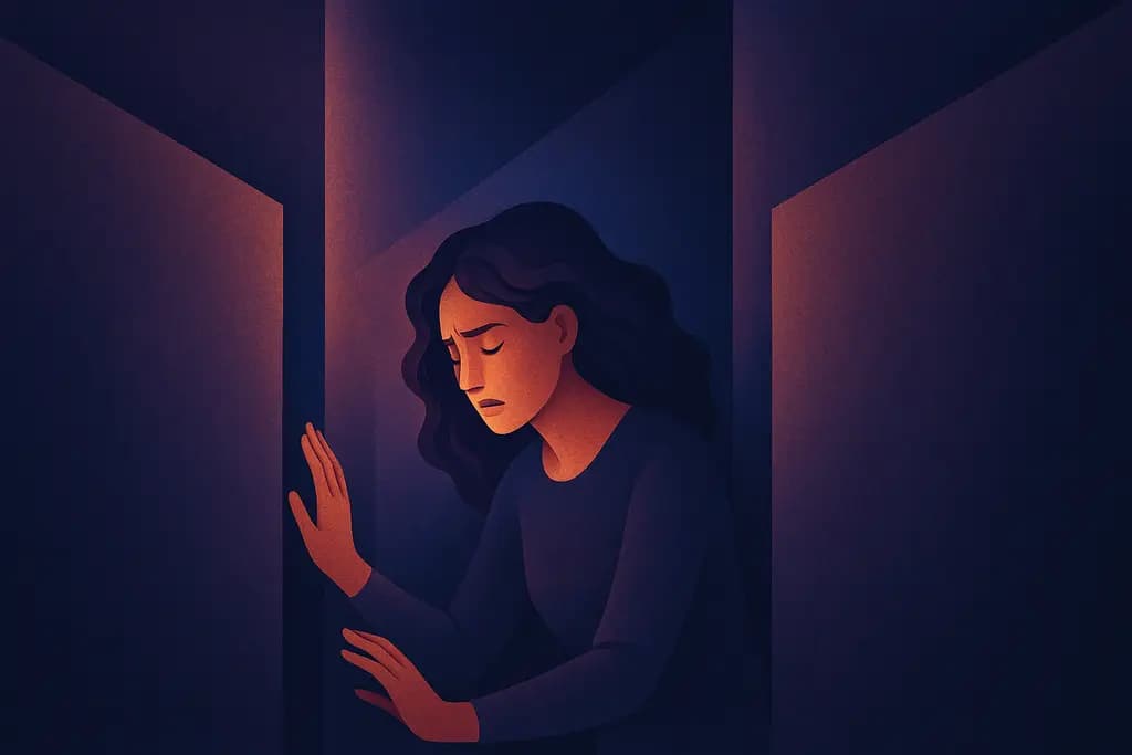 Dream illustration: Walls closing in (claustrophobia)