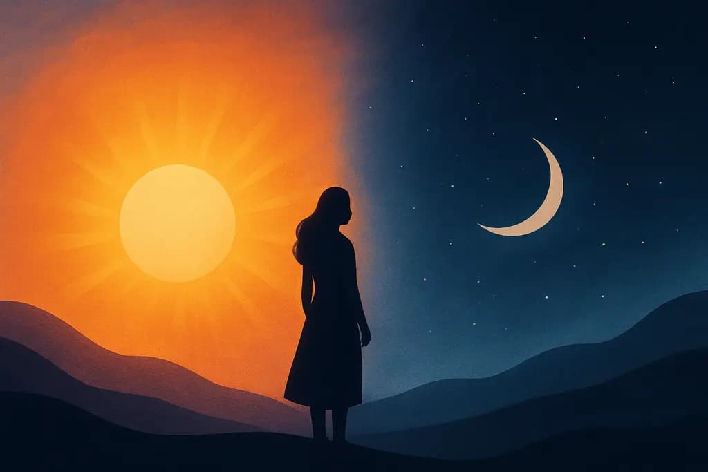 Dream illustration: Watching daylight turn to night rapidly