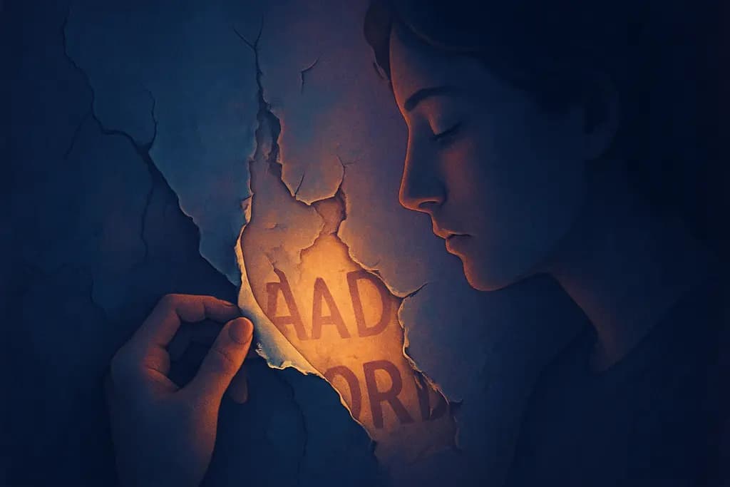 Dream illustration: Watching paint peel to reveal hidden messages
