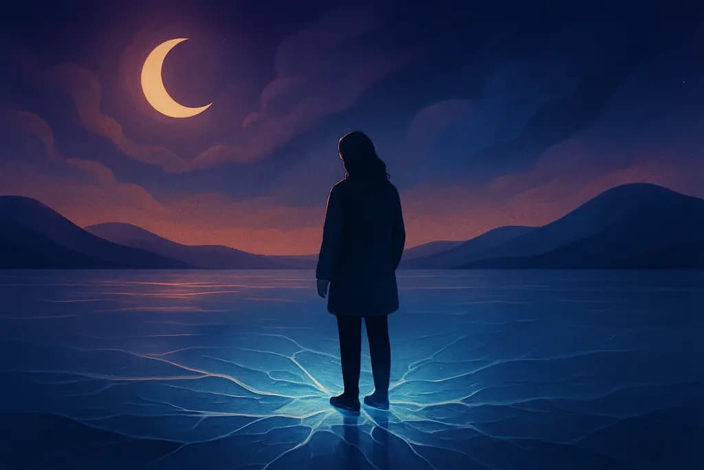 Dream illustration: Water freezing underfoot