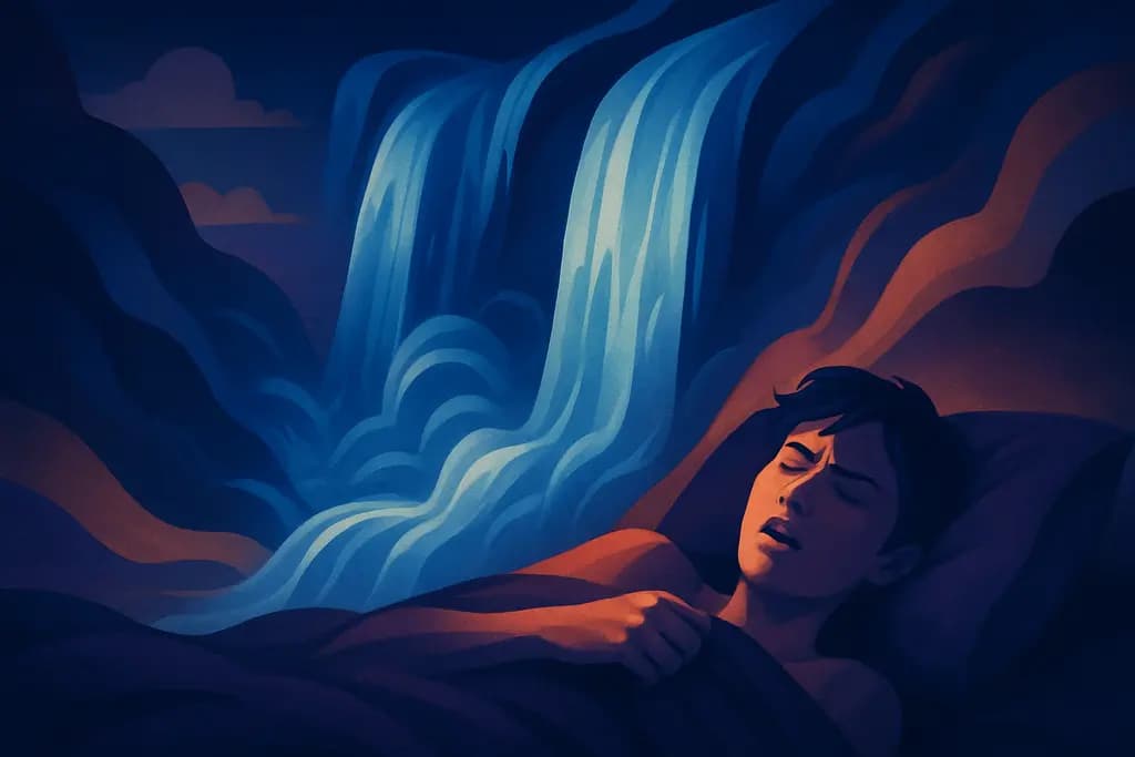 Dream illustration: waterfalls attacking