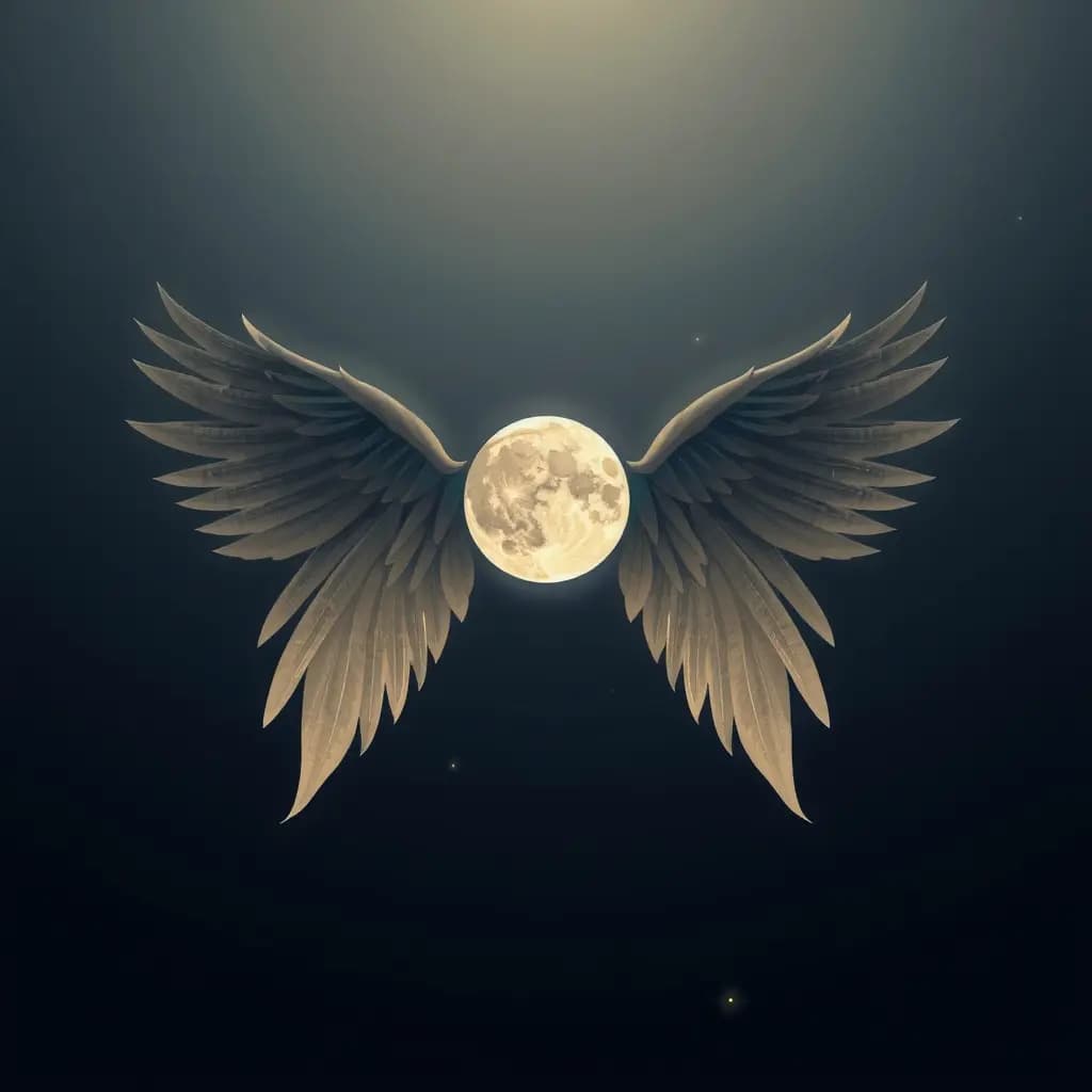 Dream illustration: Waxing moon grows wings