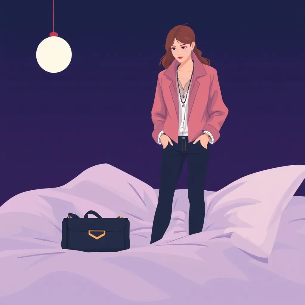 Dream illustration: Wearing fake designer clothes