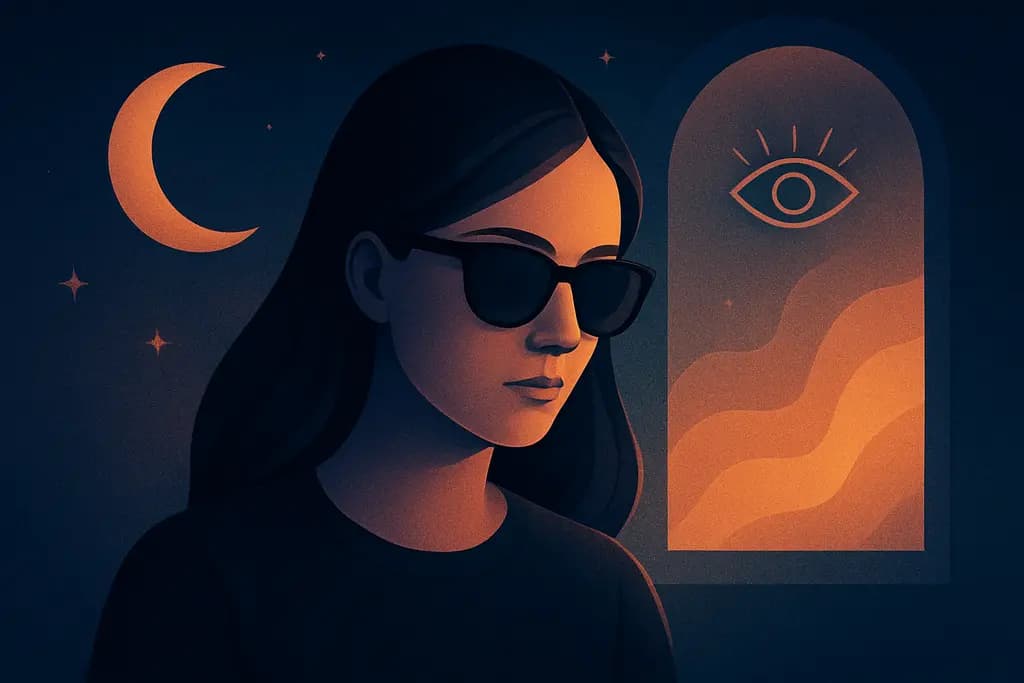 Dream illustration: Wearing Sunglasses Indoors