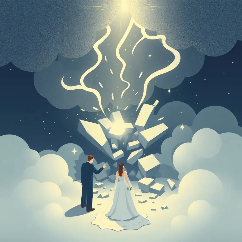 Dream illustration: Wedding crumbling around you